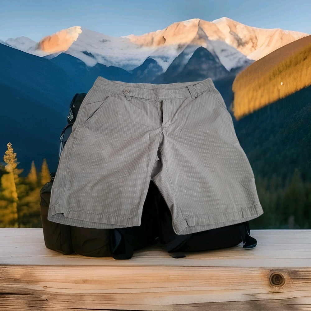 The North Face Shorts Womens 10 Blue Bermuda Tab Waistband Corded Seam Stripes🩵